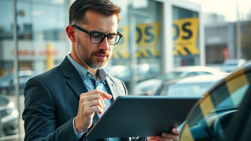 insurance professional reviewing Columbia SC insurance rates, best car insurance companies Columbia SC, car stats, digital tablet