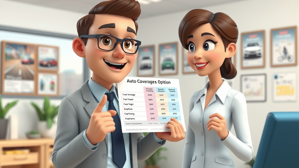 insurance agent showing auto insurance coverage options for car insurance columbia sc