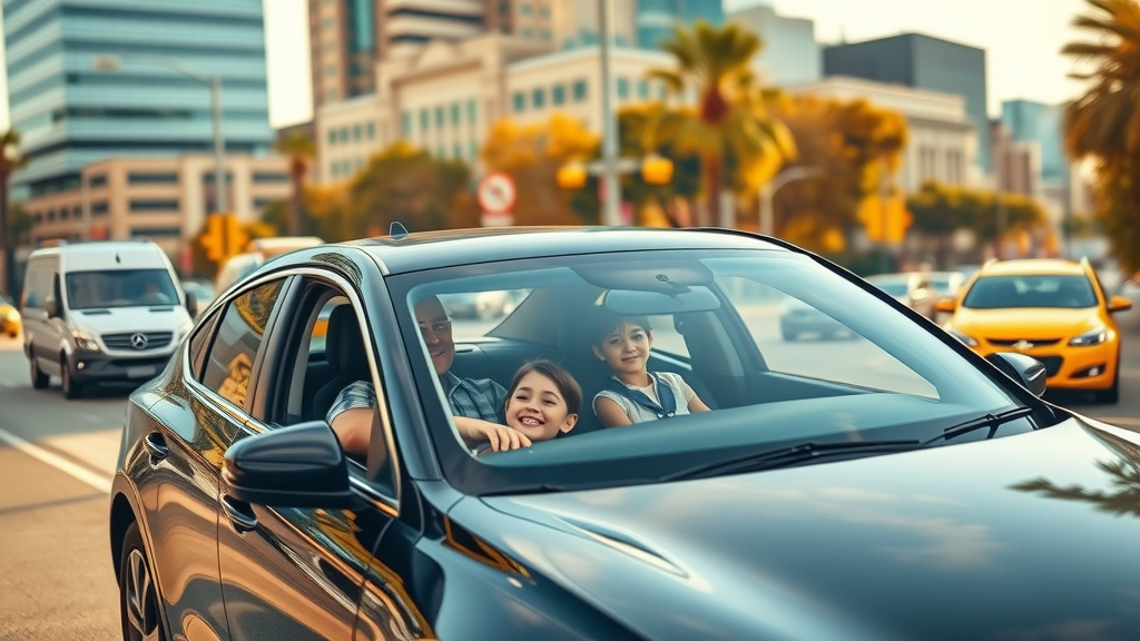 A family inside a car in Columbia SC, discussing their auto insurance options; auto insurance columbia sc insurance faqs