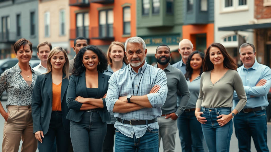 diverse group of small business owners professionals columbia south carolina workplace insurance