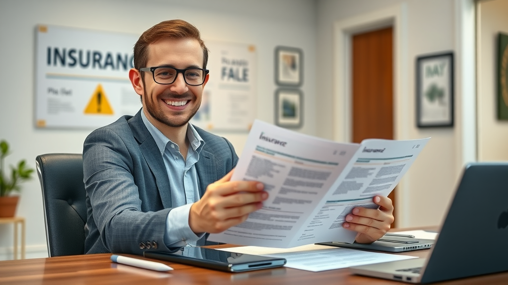 Insurance agent explaining policy coverage to homeowner in Columbia SC with documents and digital tablet