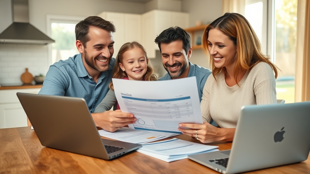 Columbia SC family reviews auto insurance policy and celebrates insurance savings