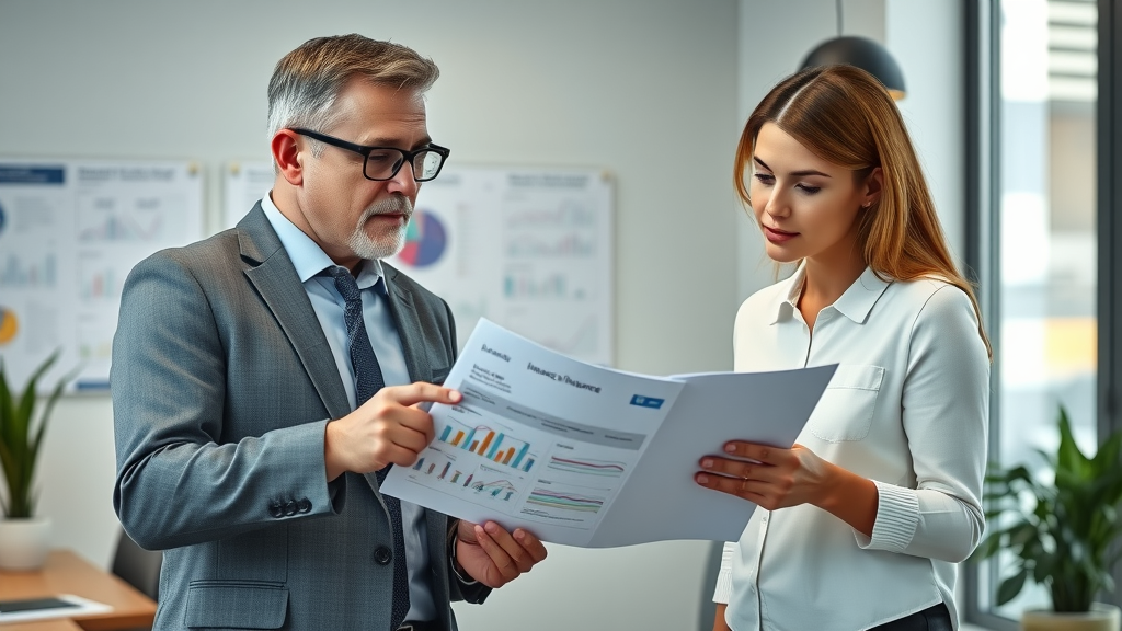 professional insurance advisor guiding couple through columbia insurance plan comparison