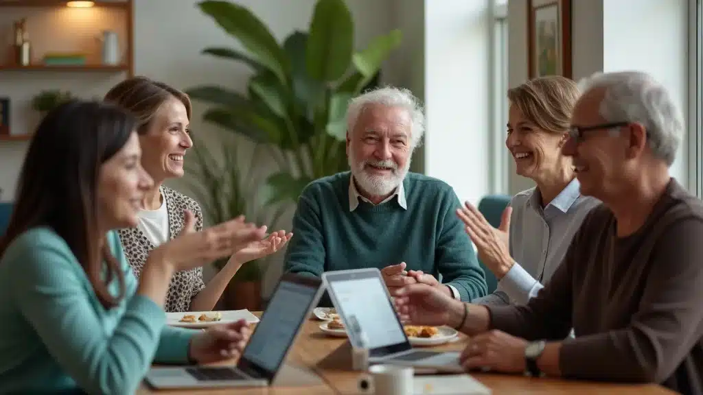 Happy Columbia SC homeowners sharing reviews of best home insurance providers