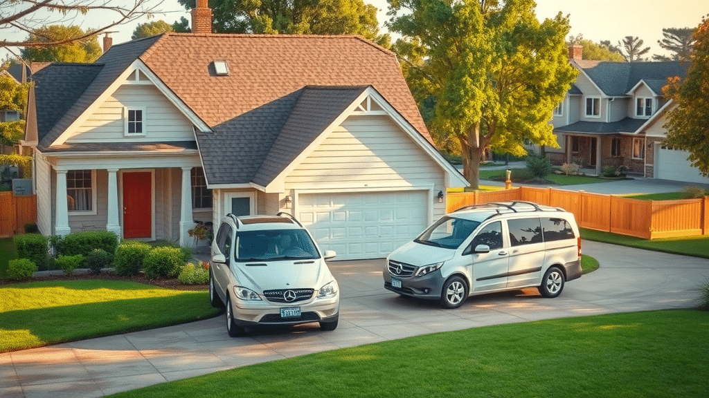 Secure insured home and car in driveway Columbia SC affordable insurance group coverage plans