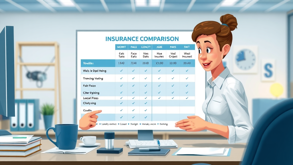 Detailed insurance comparison chart affordable insurance providers Columbia SC business and auto coverage chart