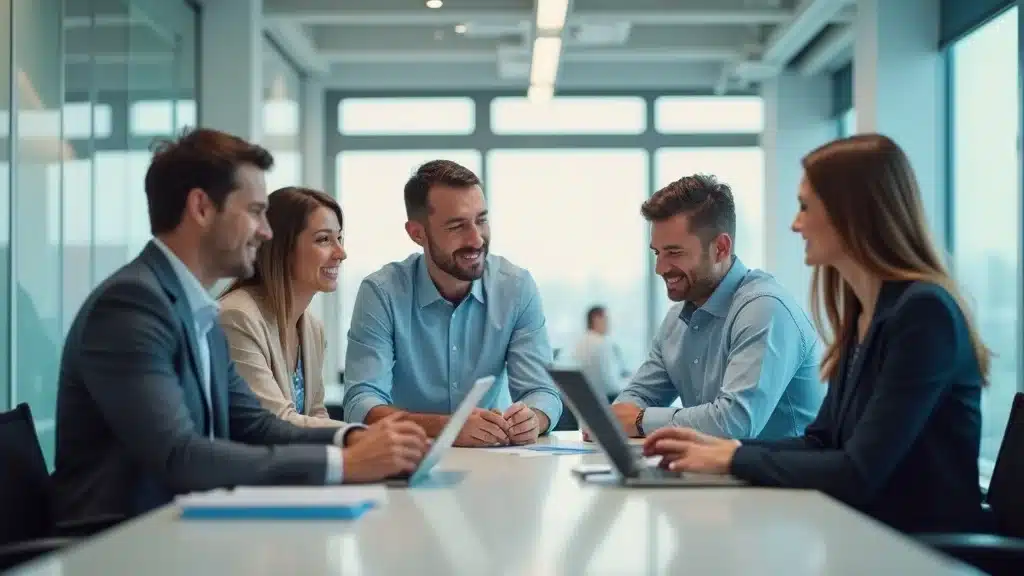 Trustworthy insurance agents working together in a Columbia SC insurance office